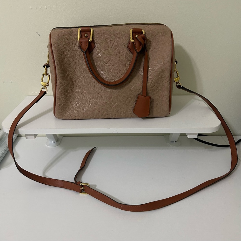 Fashion Designer Inspired Brown Beige Tan Handbag